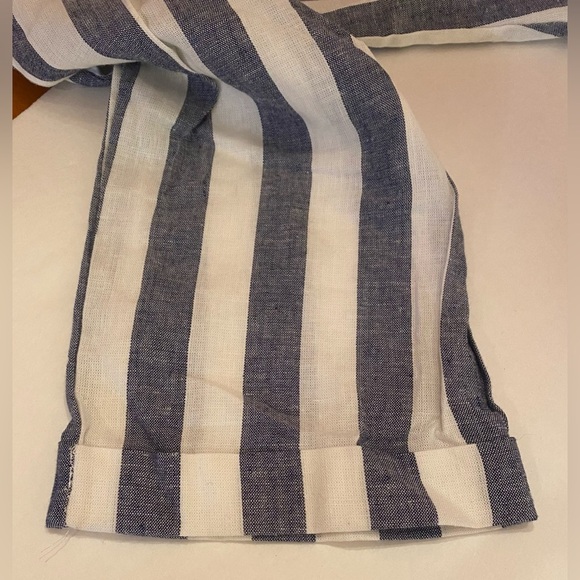 NWT Piazza Italia Woman’s Striped Tie-Front Pants Size Medium - Picture 5 of 7